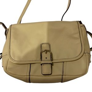 Coach crossbody cream leather